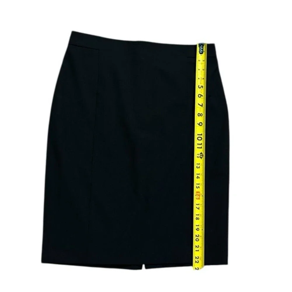 NWT Ann Taylor skirt 8P Knee Length Black corpcore classic business office wear